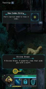 divine grace, altar ignition items from Children of Morta UI screenshot (English), thumbnail - open to see full size