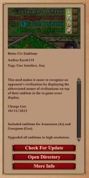 mod: better civilization emblems (include civ name) from Age of Empires 2 Definitive Edition UI screenshot (English), thumbnail - open to see full size