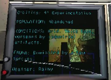 orbiting moon 41 'Experimentation' - population, fauna, conditions from Lethal Company UI screenshot (English), thumbnail - open to see full size