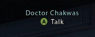 talk to doctor Chakwas prompt from Mass Effect 1 UI screenshot (English), thumbnail - open to see full size