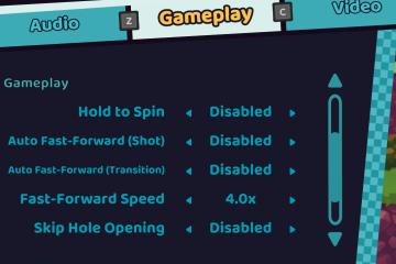 gameplay settings 2 from Cursed to Golf UI screenshot (English), thumbnail - open to see full size