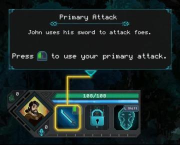 primary attack tutorial from Children of Morta UI screenshot (English), thumbnail - open to see full size