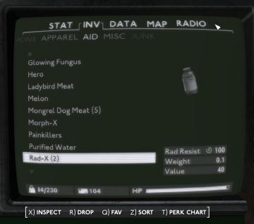 inventory from Fallout London UI screenshot (English), thumbnail - open to see full size