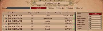 spectator browser: spectate multiplayer games from Age of Empires 2 Definitive Edition UI screenshot (English), thumbnail - open to see full size