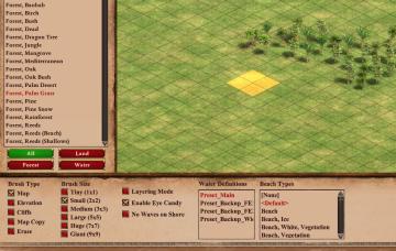 scenario editor: terrain editor, brush size from Age of Empires 2 Definitive Edition UI screenshot (English), thumbnail - open to see full size