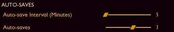 autosave settings: number of saves and save interval from Grounded UI screenshot (English), thumbnail - open to see full size