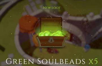 new loot green soul beads x5 from Mages of Mystralia UI screenshot (English), thumbnail - open to see full size