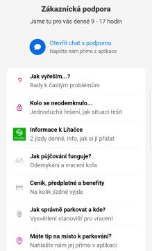 otevřít chat s podporou, jsme tu pro vás denně 9 - 17, jak vyřešit from Rekola UI screenshot (Czech), thumbnail - open to see full size