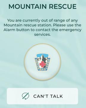 mountain service emergency app from Zachranka UI screenshot (English), thumbnail - open to see full size