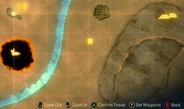 spiritfarer map controls - set waypoints and confirm travel from Spiritfarer: Farewell Edition UI screenshot (English), thumbnail - open to see full size