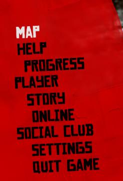 in-game pause menu from Red Dead Redemption 2 UI screenshot (English), thumbnail - open to see full size