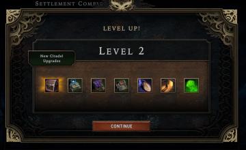 level up rewards: new citadel upgrades from Against the Storm UI screenshot (English), thumbnail - open to see full size