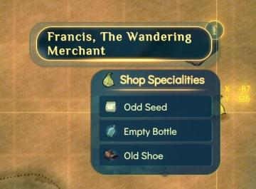 francis shop's specialties from Spiritfarer: Farewell Edition UI screenshot (English), thumbnail - open to see full size