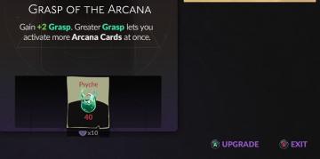 Grasp of the Arcana lets you activate more Arcana cards at once from Hades II Early Access UI screenshot (English), thumbnail - open to see full size