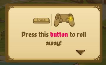 press this button to roll away from Cat Quest UI screenshot (English), thumbnail - open to see full size