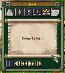 Keine Briefe! from The Settlers II UI screenshot (German), thumbnail - open to see full size