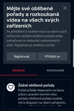 mějte své oblíbené a rozkoukané pořady na všech svých zařízeních from iVysílání UI screenshot (Czech), thumbnail - open to see full size