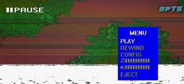 in-game pause menu is stylized as VHS controls from Hotline Miami 2 UI screenshot (English), thumbnail - open to see full size