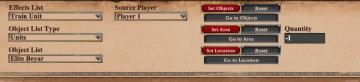 editor scenario, triggers, effect list: add effect for scripted missions from Age of Empires 2 Definitive Edition UI screenshot (English), thumbnail - open to see full size