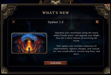 what's new, updates, learn more from Against the Storm UI screenshot (English), thumbnail - open to see full size