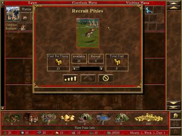 recruit pixies from Heroes of Might and Magic 3: Complete UI screenshot (English), thumbnail - open to see full size