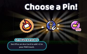 choose a pin from Cursed to Golf UI screenshot (English), thumbnail - open to see full size