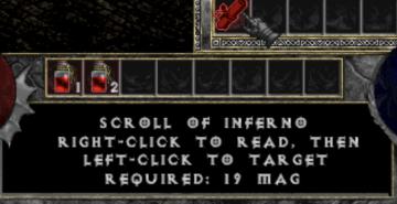 scroll of inferno from Diablo I UI screenshot (English), thumbnail - open to see full size