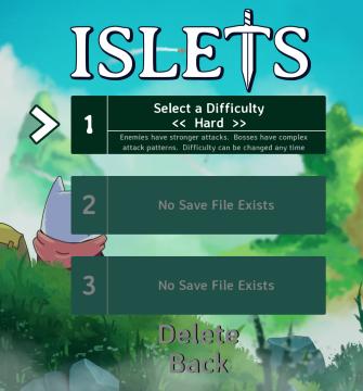 select difficulty from Islets UI screenshot (English), thumbnail - open to see full size