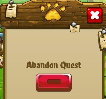 abandon quest from Cat Quest UI screenshot (English), thumbnail - open to see full size