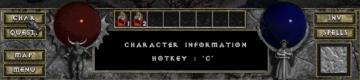 Diablo 1 HUD from Diablo I UI screenshot (English), thumbnail - open to see full size