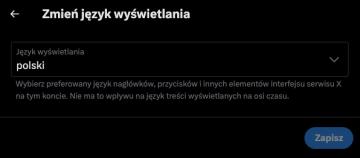 change display language from x.com UI screenshot (Polish), thumbnail - open to see full size