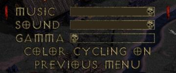 in-game options from Diablo I UI screenshot (English), thumbnail - open to see full size