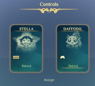 rebind controls, assign keyboard or gamepad to each character from Spiritfarer: Farewell Edition UI screenshot (English), thumbnail - open to see full size