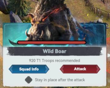 attack wild boar from Viking Rise UI screenshot (English), thumbnail - open to see full size