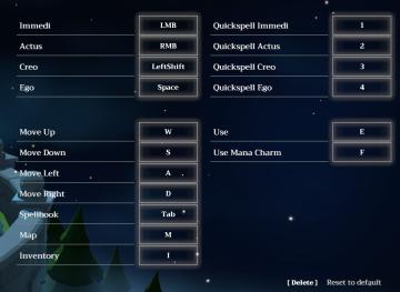 controls from Mages of Mystralia UI screenshot (English), thumbnail - open to see full size