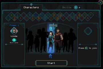 character, click mouse button to join from Children of Morta UI screenshot (English), thumbnail - open to see full size