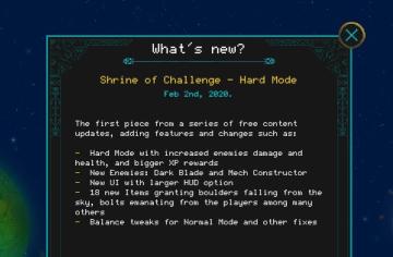 what's new in Shrine of Challenge update from Children of Morta UI screenshot (English), thumbnail - open to see full size