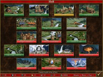 cannot build altair of air from Heroes of Might and Magic 3: Complete UI screenshot (English), thumbnail - open to see full size