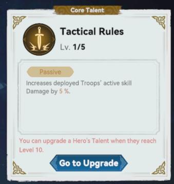 viking chief core talent: tactical rules from Viking Rise UI screenshot (English), thumbnail - open to see full size