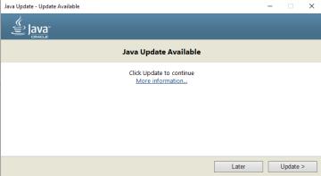 update available from java runtime UI screenshot (English), thumbnail - open to see full size