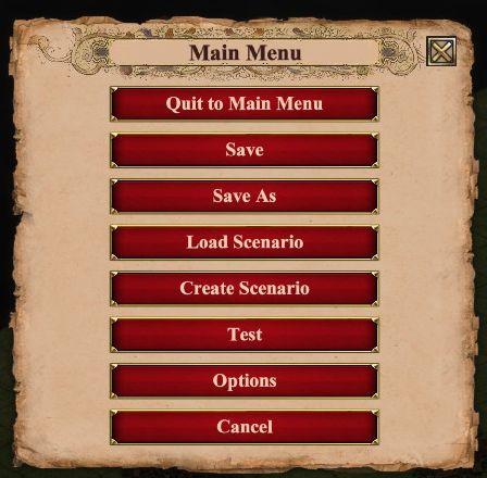 scenario editor menu: test current scenario from Age of Empires 2 Definitive Edition UI screenshot (English)