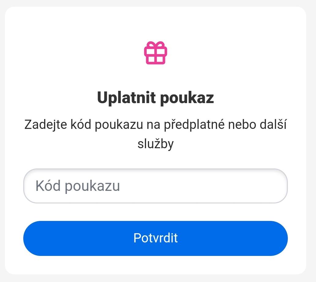 uplatnit poukaz from Rekola UI screenshot (Czech)