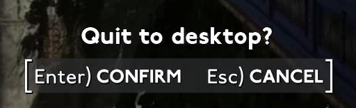 quit to desktop from Fallout London UI screenshot (English)