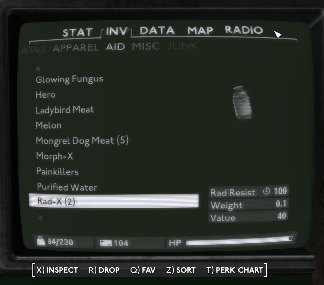 inventory from Fallout London UI screenshot (English)