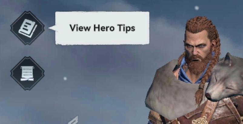 view hero tips from Viking Rise UI screenshot (English)