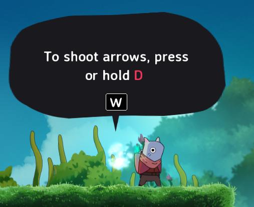 to shoot arrows from Islets UI screenshot (English)