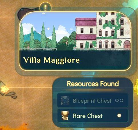 villa maggiore - rare chests and blueprints can be found from Spiritfarer: Farewell Edition UI screenshot (English)