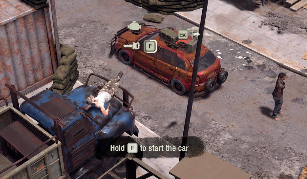 hold f to start the car from The Last Stand: Aftermath UI screenshot (English)