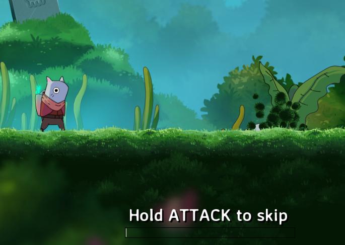 hold attack to skip from Islets UI screenshot (English)