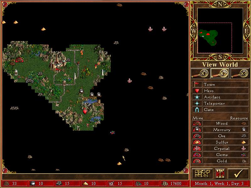 resources from Heroes of Might and Magic 3: Complete UI screenshot (English)